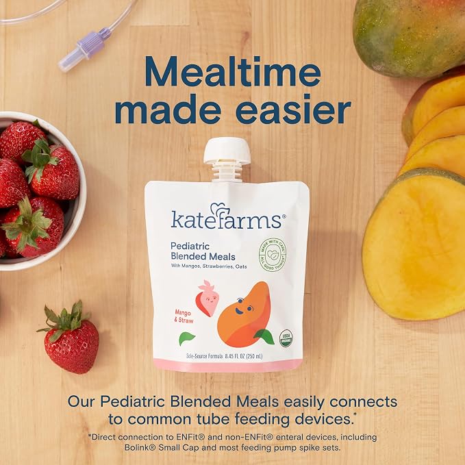 KATE FARMS Organic Pediatric Blended Meal, Mango and Strawberry, 8g protein - Image 7