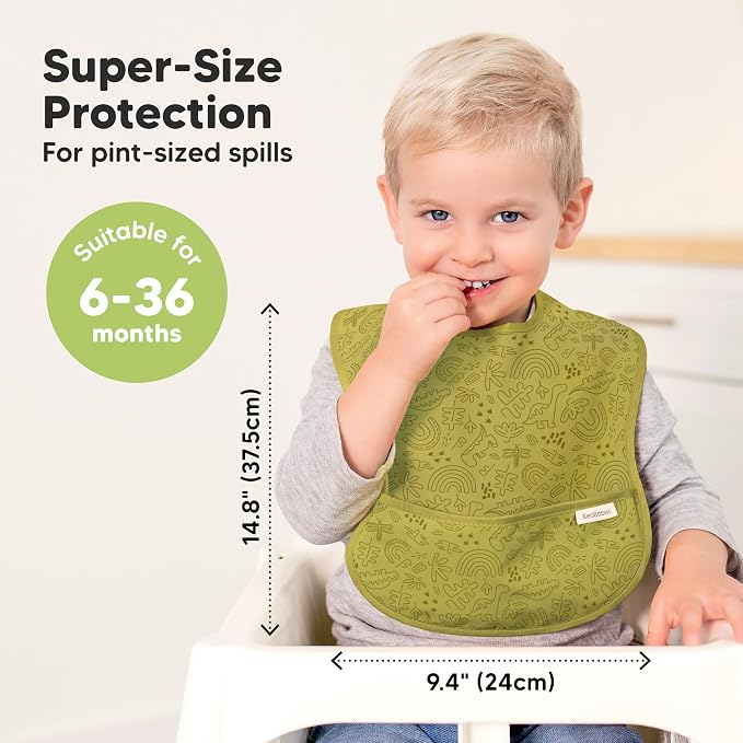 KeaBabies 3-Pack Waterproof Baby Bibs - Image 3