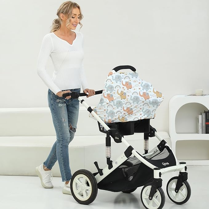 Breathable Car Seat Cover for Babies – Multi-Purpose Soft Rayon Nursing Cover - Image 4