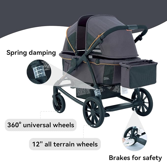 Pamo Babe Double Stroller Tandem Stroller - Image 3