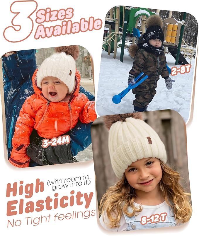 FURTALK Kids Winter Hat Toddler Knitted Beanie - Image 3