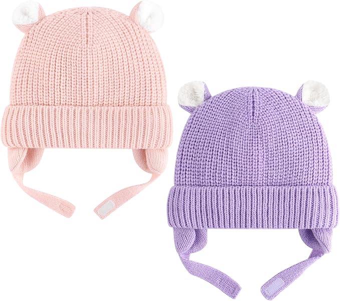 Duoyeree Cozy Baby Beanie with Earflaps and Fleece Lining by Duoyeree