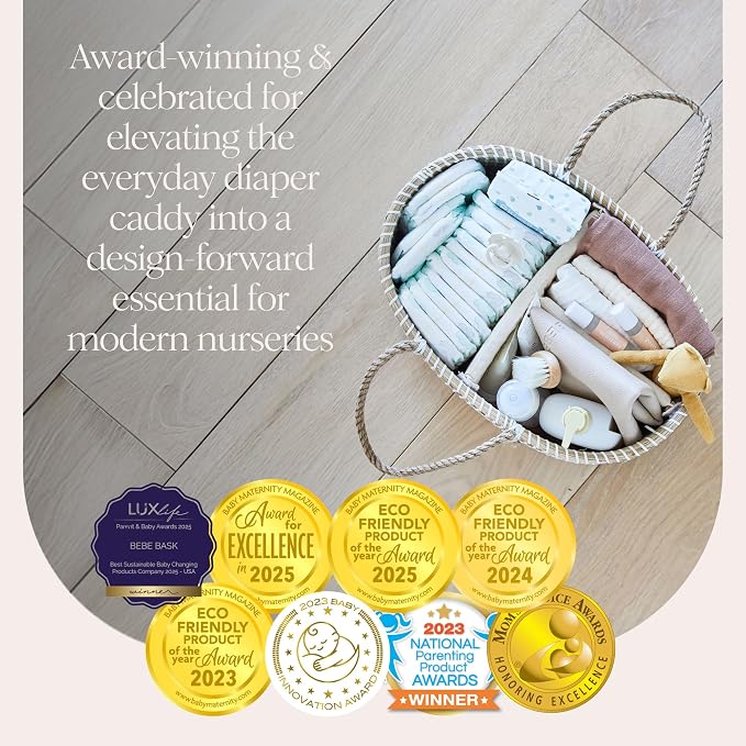 BEBE BASK Premium Baby Diaper Caddy Organizer - Image 3