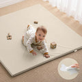 Blissful Diary Vegan Leather Baby Play Mat, 50x50 Thick Foam Cushioned & by ForEveryBabysBetterLife