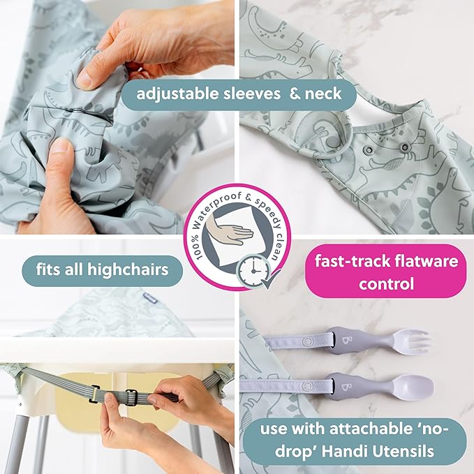 BIBaDO - Long Sleeve Baby Bibs - Babies & Toddlers 6-36 Months - Coverall Baby - Image 3