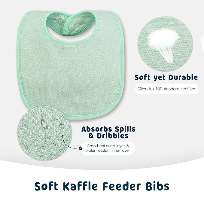 Tiny Twinkle 8 Pack Baby Bibs for Drooling and Teething – Waterproof & - Image 3