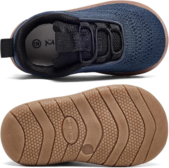 MORENDL Toddler Slip On Sneakers Baby Walking Shoes Non-Slip Breathable Unisex - Image 4