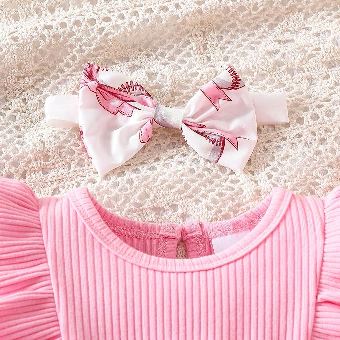 Chichoo Baby Girl Clothes Infant Fall Winter Outfits Newborn Long Sleeve Romper - Image 5