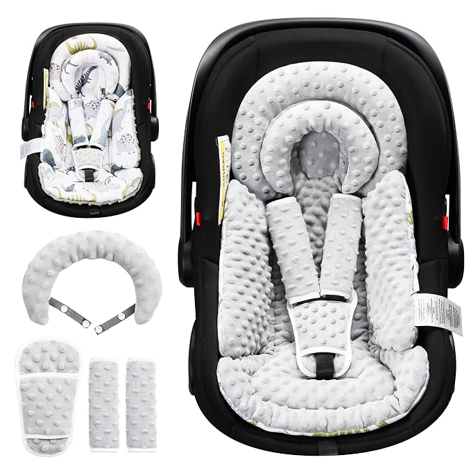 Infant Car Seat Insert with Removable Cushion by BOMOLOUR