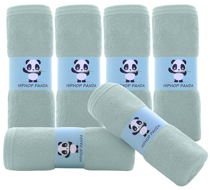 HIPHOP PANDA Baby Washcloths, Rayon Made from Bamboo by HIPHOPPANDA