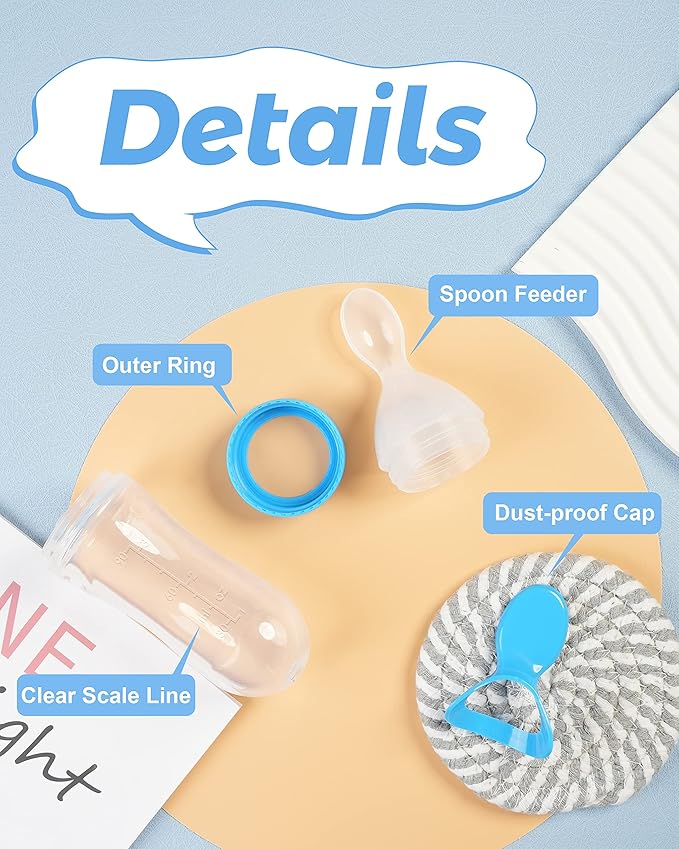 3 Pack Baby Food Feeder, 3 Oz Silicone Baby Feeder, 3 Colors Food Dispensing - Image 2
