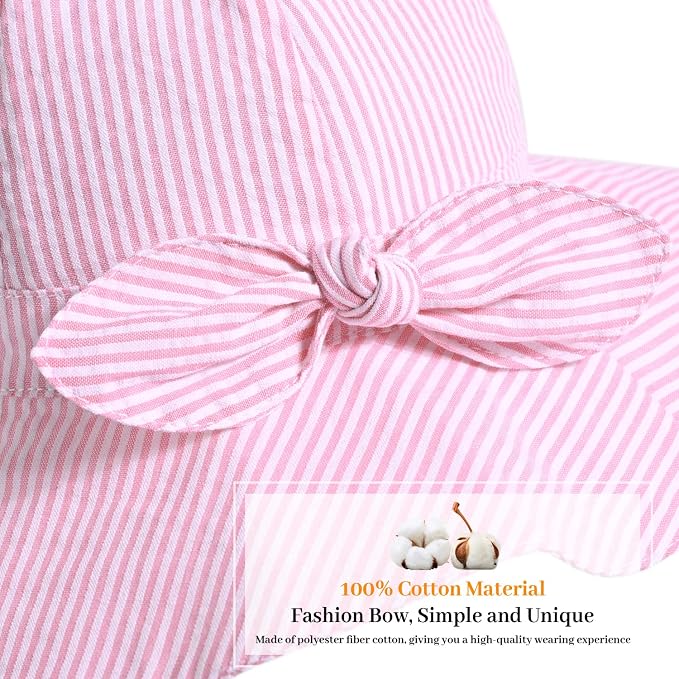 Baby Girl Sun Hat with UPF 50+ Outdoor Adjustable Beach Hat with Wide Brim - Image 3