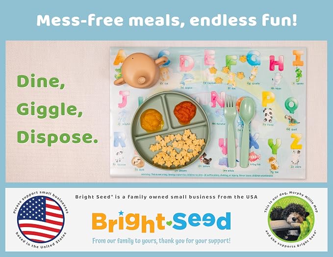 Disposable Placemats for Baby, Toddlers and Kids, 40 Disposable Baby Placemats - Image 6