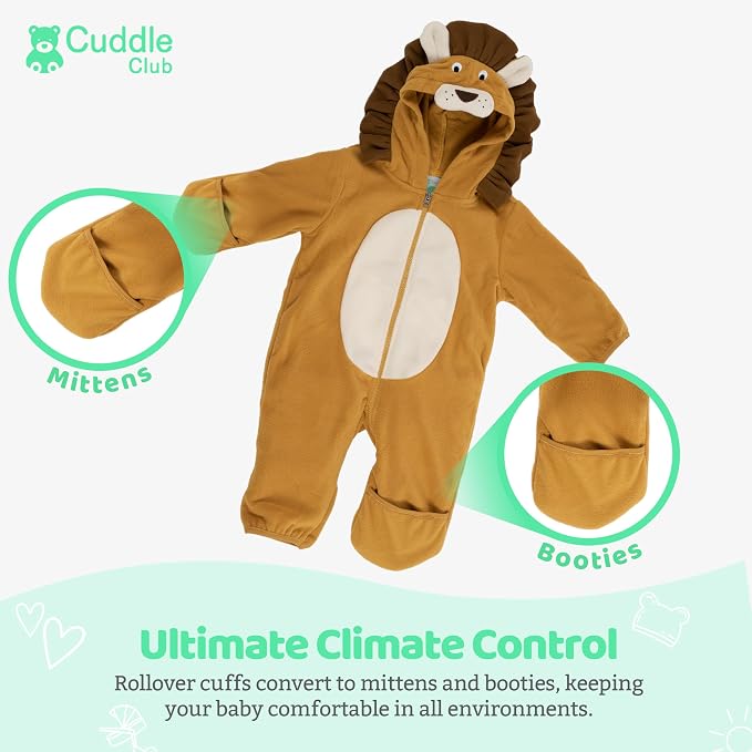 Cuddle Club Fleece Baby Bunting Bodysuit - Image 3