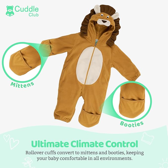 Cuddle Club Fleece Baby Bunting Bodysuit - Image 3
