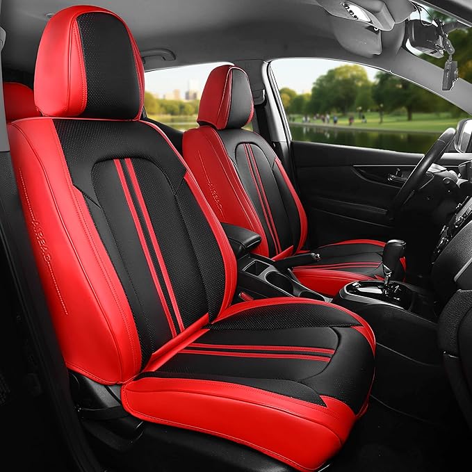 FREESOO Car Seat Covers Full Set, Leather Seat Covers by FREESOO