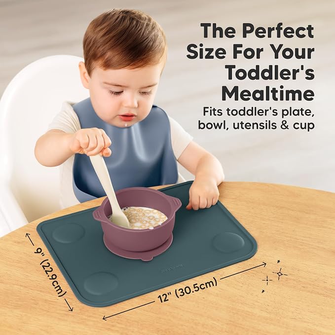KeaBabies 2-Pack Silicone Placemats - Image 3