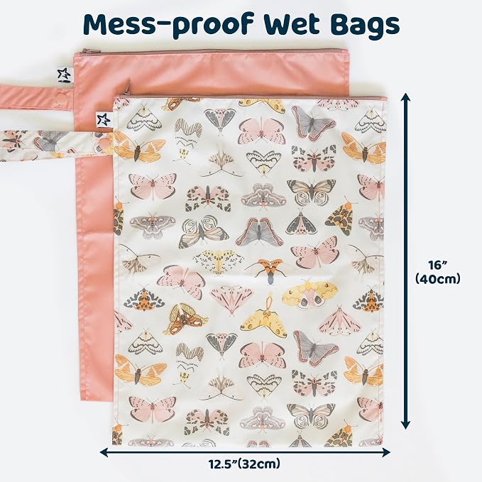 Tiny Twinkle Wet Dry Bag – 2 Pack Reusable Waterproof & Mess Proof Wet Bags - Image 4