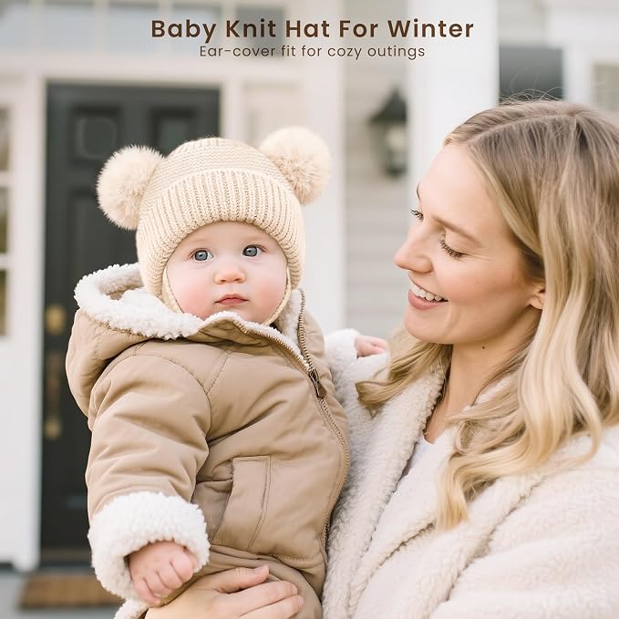 Konssy 2 Pack Baby Winter Hat - Image 2