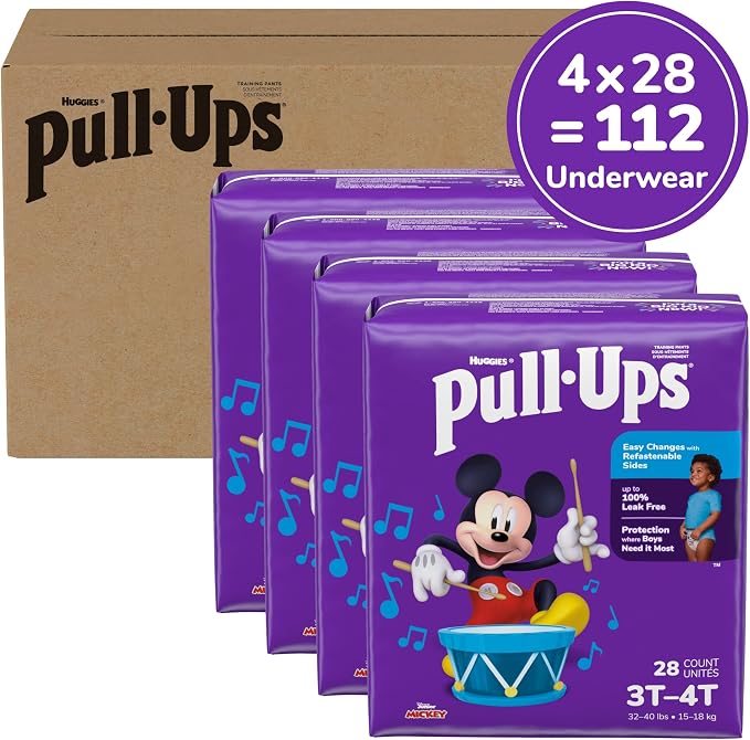 Pull-Ups Boys' Potty Training Pants, Size 3T-4T Training Underwear, Packaging - Image 2