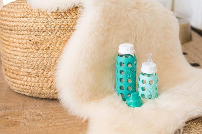 Lifefactory Baby Bottle Starter Set 12-Piece | 4 oz Mint & Lavender, 9 oz Kale - Image 7