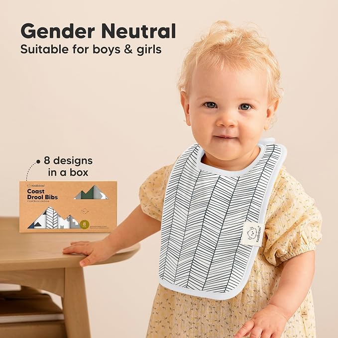KeaBabies 8-Pack Organic Baby Bibs - Image 9