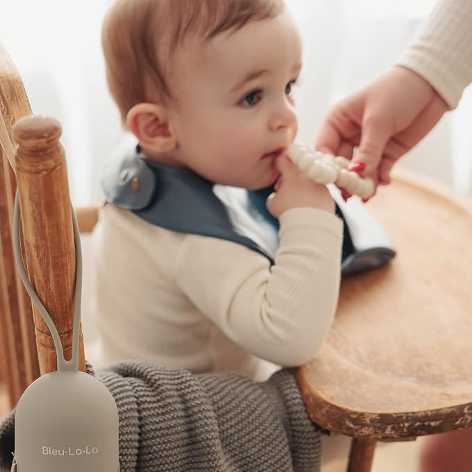 Vegan Leather Easy Clean Baby Bibs - Image 7