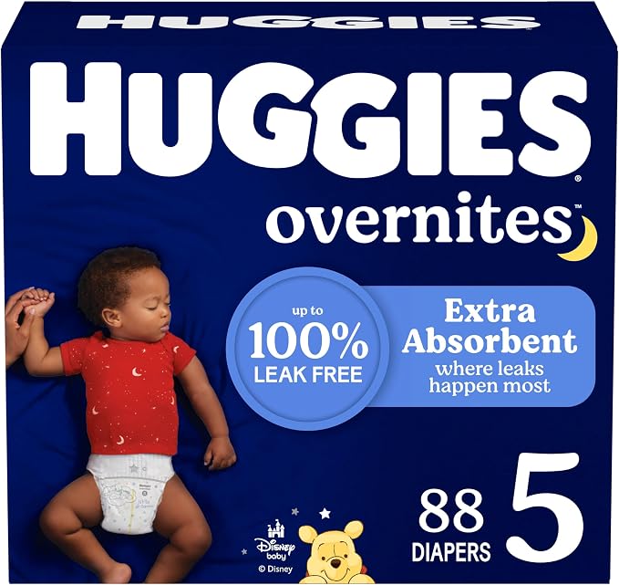 Huggies Size 5 Overnites Baby Diapers: Overnight Diapers, Size 5, 88 Ct by Huggies%C2%AE