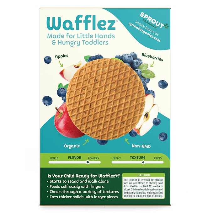 Sprout Organics, Toddler Snacks, CoComelon Blueberry Apple Wafflez, Single - Image 5