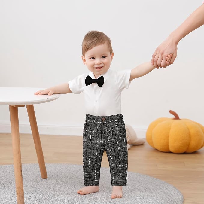 DISAUR Baby Boy Clothes Toddler Boy Outfits 4PCS Gentleman Dress - Image 2