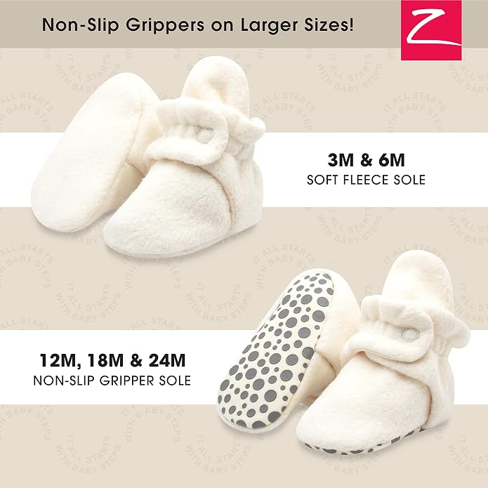Zutano Unisex Fleece Baby Booties, Two Snap Closure, Newborn to 24 Months - Image 2