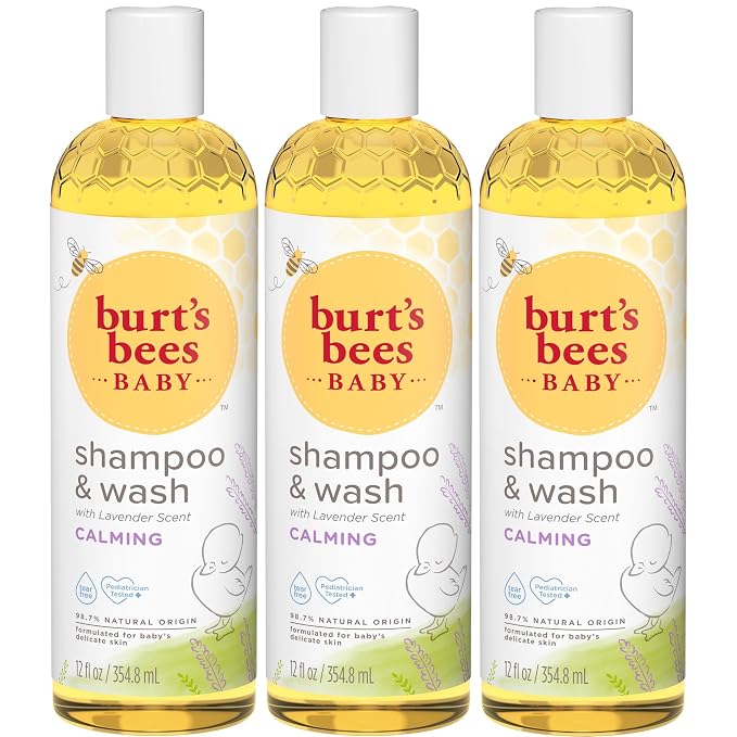 Burt's Bees Baby Shampoo & Wash, Calming Tear Free Baby Soap, 12 Fl Oz by BurtsBees