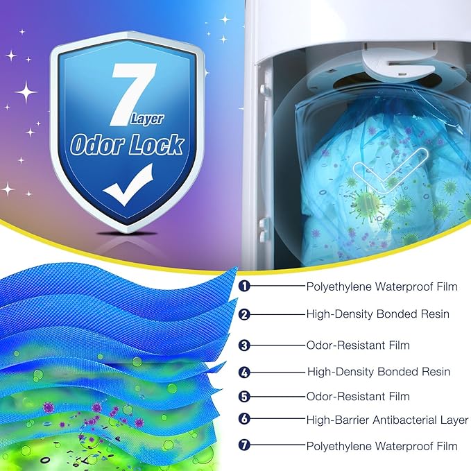 Diaper Pail Refill Bags 40 Pack, Compatible - Image 3
