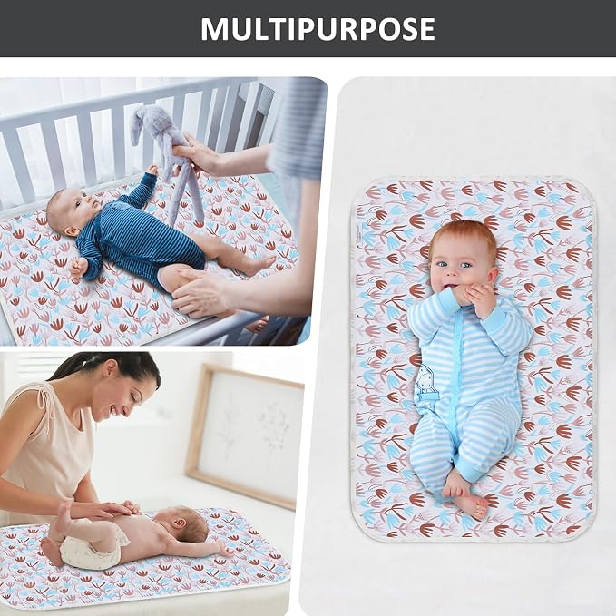 Baby Diaper Changing Pad, 21 5/8" x 31.5" Waterproof Changing Pad Liners - Image 6