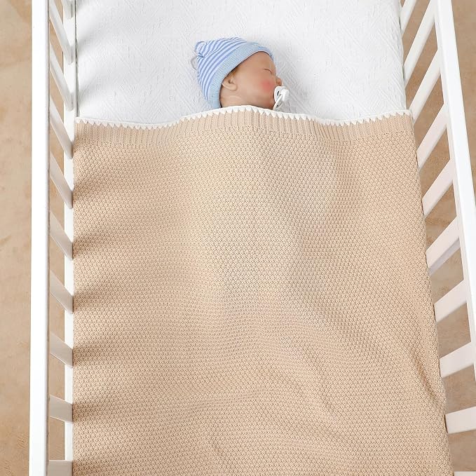 Neiwech Baby Blanket Knit Cozy Soft Lightweight Crib Stroller Nursery Receiving - Image 3