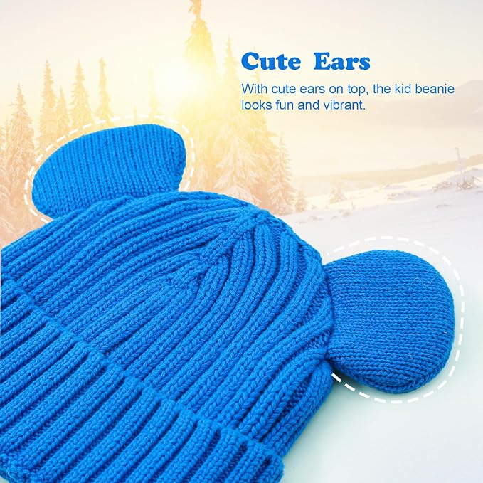 Toddler Boy Winter Beanie Baby Knit Hat Warm Girl Beanies Newborn Cute Hats - Image 3