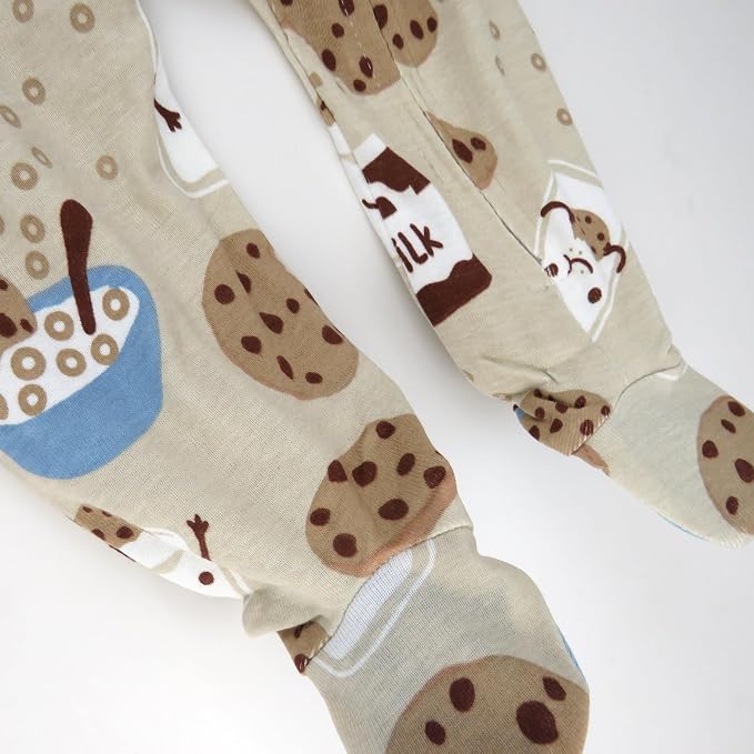 HonestBaby Baby Sleep N' Play One-Piece Zip-Front Footed Organic Cotton Pajama - Image 5