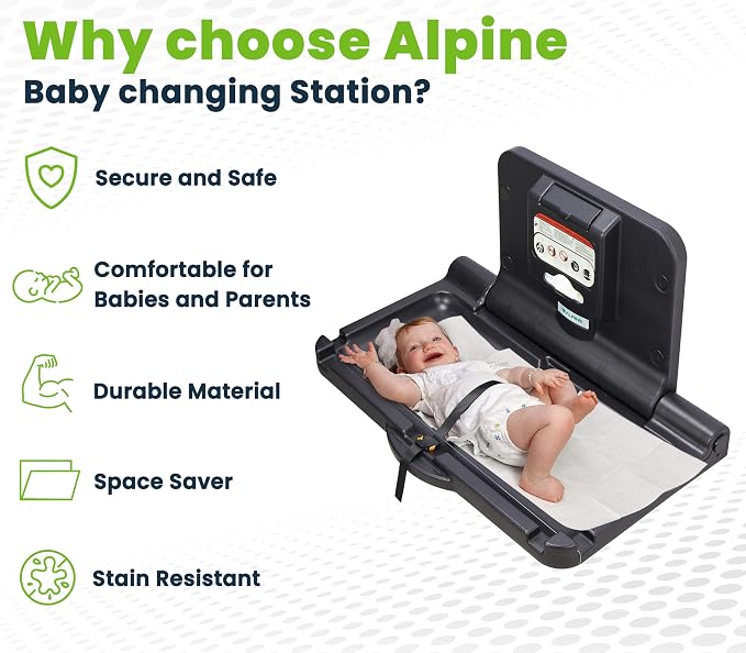 Alpine Wall Mounted Baby Changing Station - Image 8