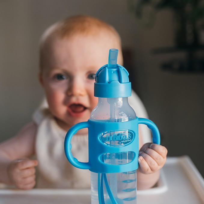 Dr. Brown's Milestones Narrow Sippy Straw Bottle, Spill-Proof - Image 4