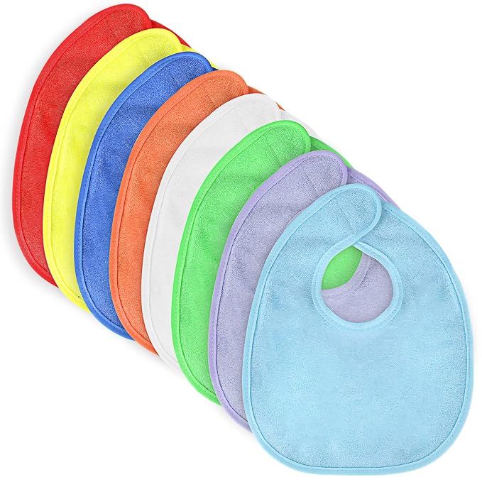 Vicloon Baby Bibs, Baby Bibs for Girls & Boys, Terry Drool Cotton Bibs by Vicloon
