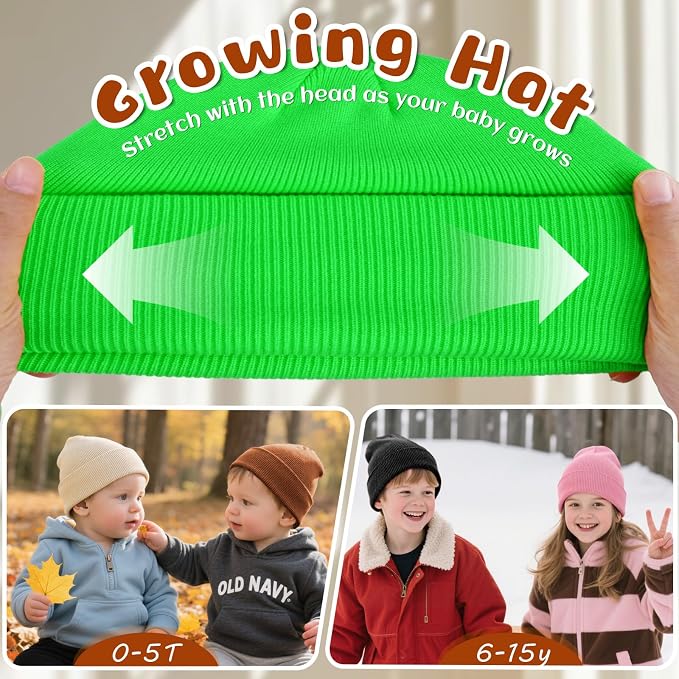 ZOORON Toddler Beanie Baby Boys Girls Beanies Kids Winter Hats Children Knit - Image 3