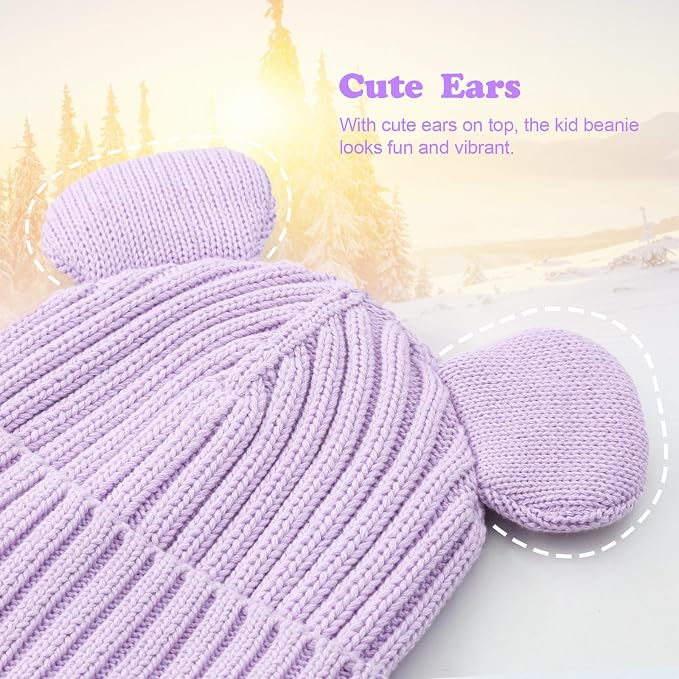 Toddler Boy Winter Beanie Baby Knit Hat Warm Girl Beanies Newborn Cute Hats - Image 3