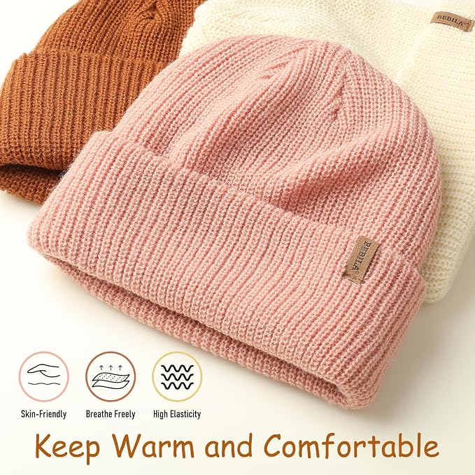 Bebila Baby Beanie Toddler Infant Winter Hats Knit Warm Caps - Image 2