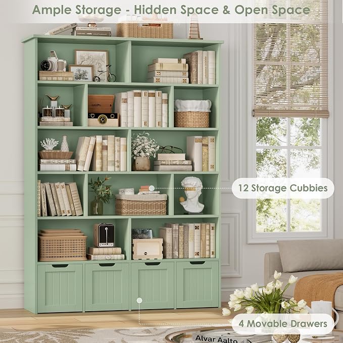 FINETONES 69" H Toy Storage Organizer, 6 Tier Tall Kids Bookshelf - Image 5