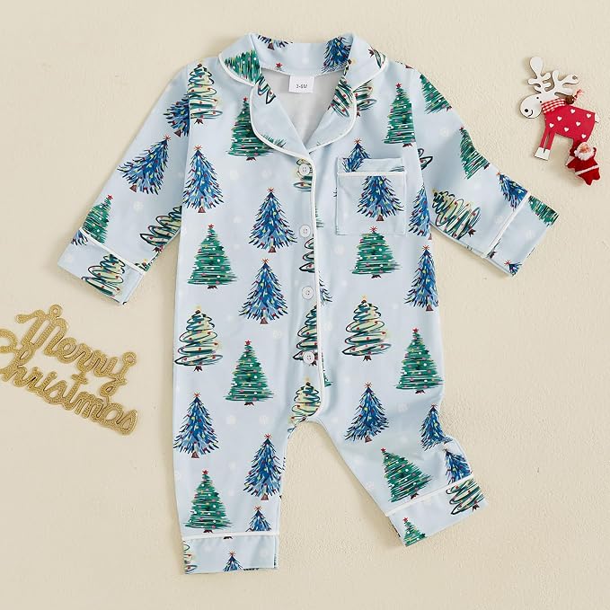 Balaflyie Baby Girl Button Down Pajamas Romper One-Piece Jumpsuit Long Sleeve - Image 6