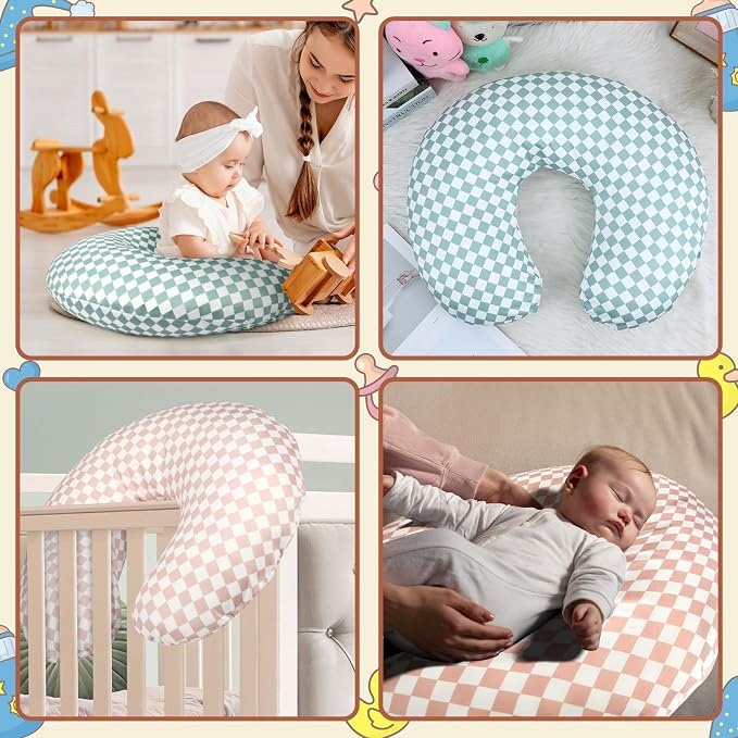FEBSNOW 2 Pack Baby Nursing Pillow Cover, Stretchy Soft Cotton Nursing Cover - Image 7