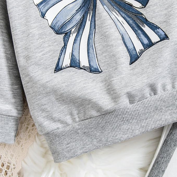 Baby Girl Clothes Long Sleeve Fall Outfits Toddler Sweatsuit Striped Flare Pants - Image 3