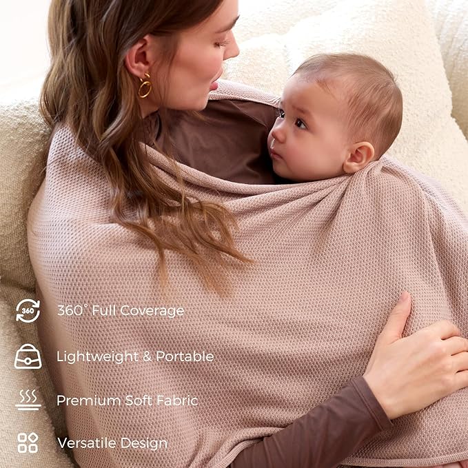 Momcozy Nursing Cover for Breastfeeding, Soft Privacy Poncho, Portable Breast - Image 3