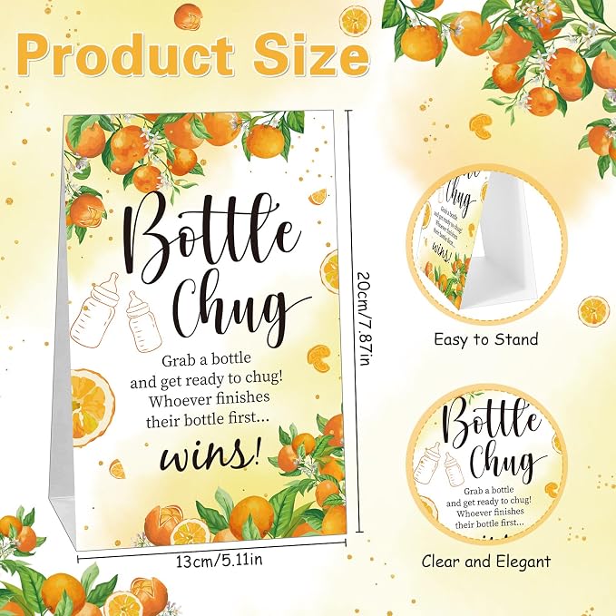 TrelaCo Bottle Chug Baby Shower Game 20 Pcs Baby Bottles Shower Favor - Image 2