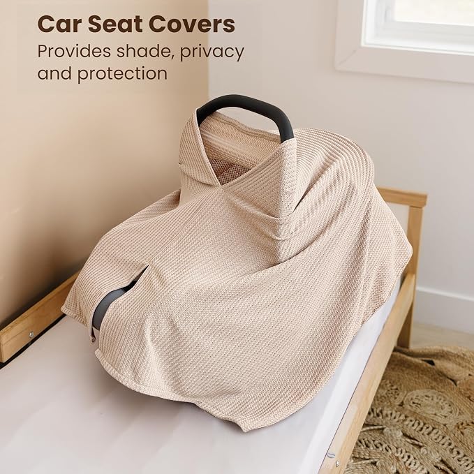 Konssy Nursing Cover for Breastfeeding, Soft & Breathable Privacy Poncho - Image 5